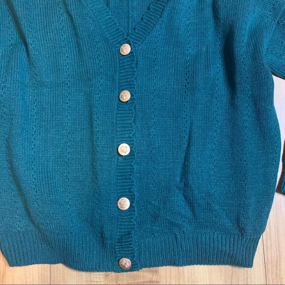 Bryn Connelly Size Small Green Cardigan Knit Sweater, Perfect for the Holidays - Picture 2 of 6